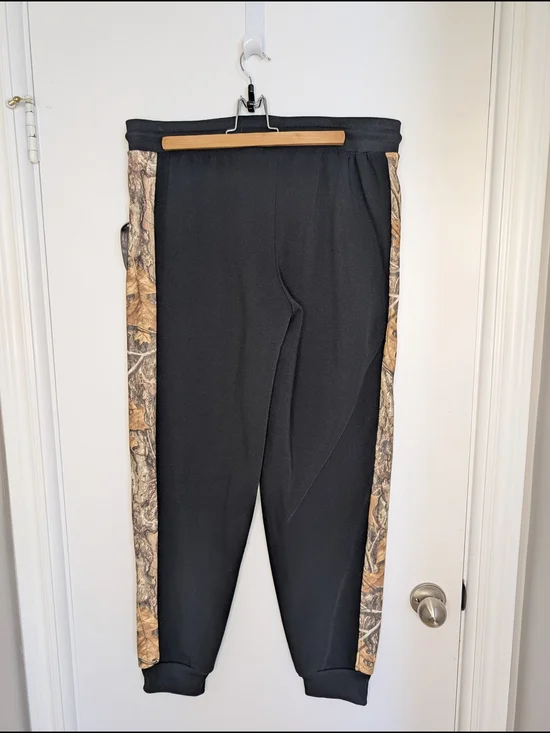 Realtree Black Joggers with Camo Side Panels and Orange Accents - Picture 6 of 14